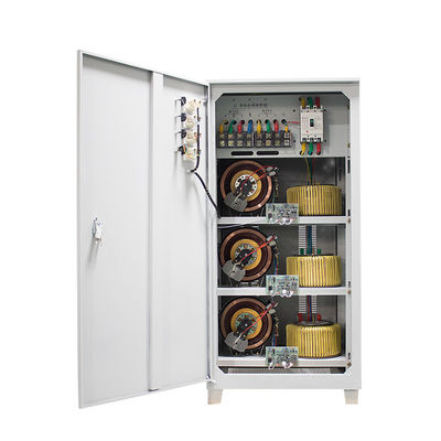 गुणवत्ता  Automatic Voltage Regulator 75KVA Three Phase Servo Motor Type Stabilizer AVR TNS SVC 75KW 380V 440V 480V 415V कारखाना