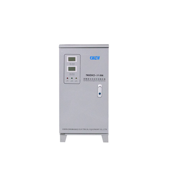 फैक्टरी बिक्री 15KVA डिजिटल मीटर के साथ एकल चरण वोल्टेज स्टेबलाइजर 220V 50HZ 60HZ