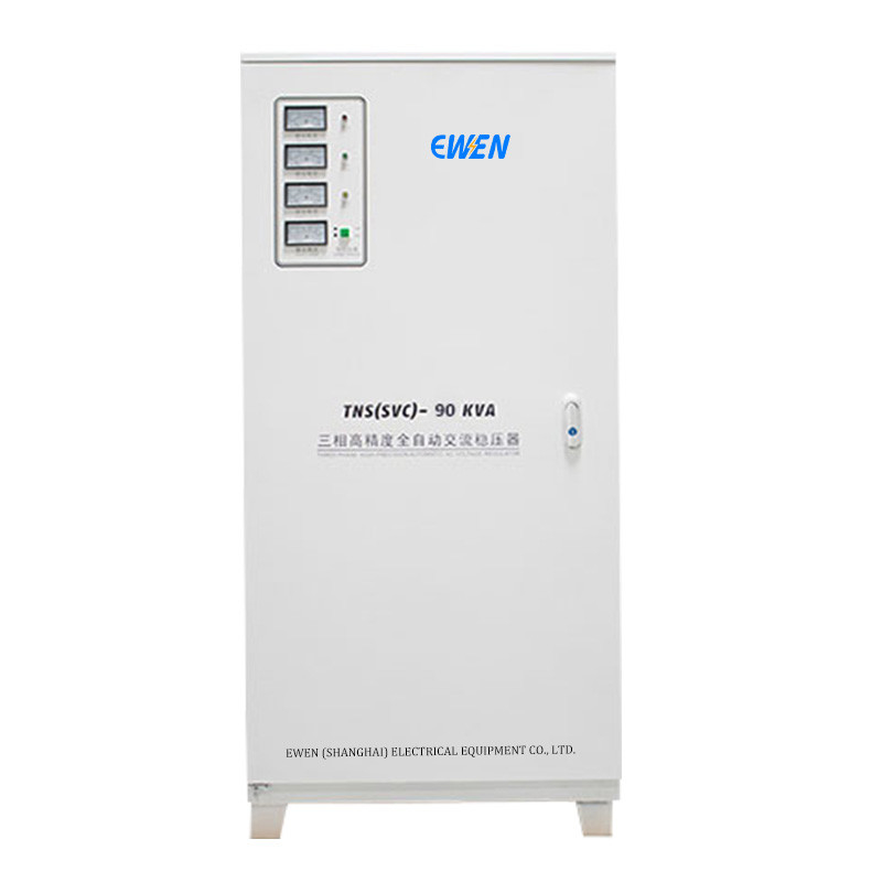 90KVA थ्री फेज वोल्टेज स्टेबलाइजर लेजर-कटिंग मशीन के लिए सर्वो मोटर प्रौद्योगिकी के साथ स्वचालित वोल्टेज नियामक