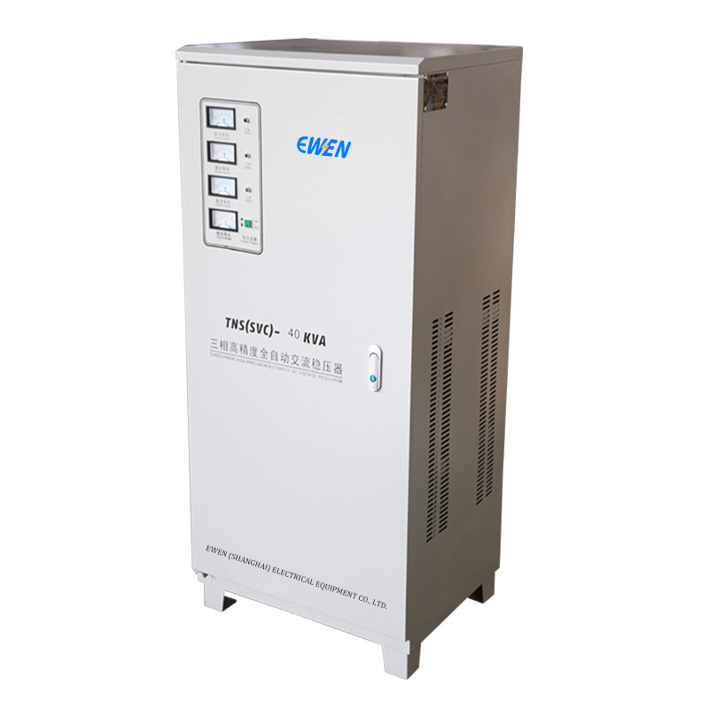40KVA तीन चरण औद्योगिक वोल्टेज स्टेबलाइजर एसी पावर सर्वो स्वचालित वोल्टेज नियामक 380V 400V 415V 480V