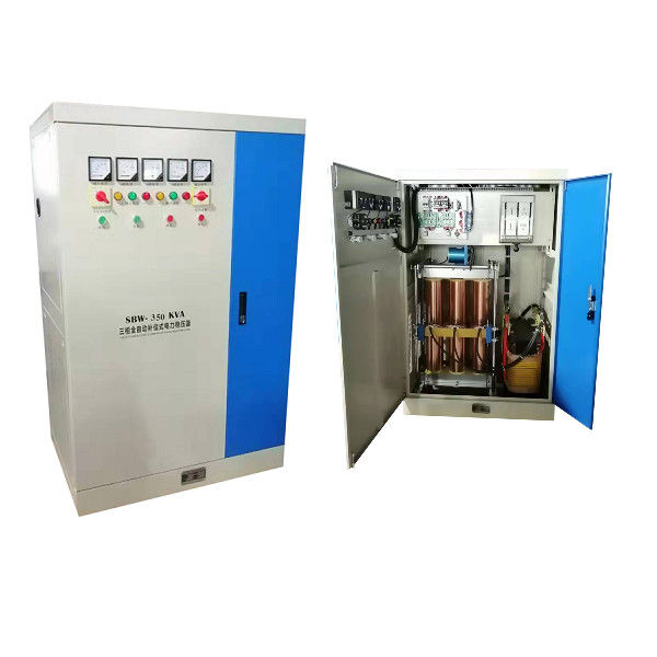 सर्वो मोटर टाइप क्लास एफ इंसुलेशन 350KVA औद्योगिक वोल्टेज स्टेबलाइजर