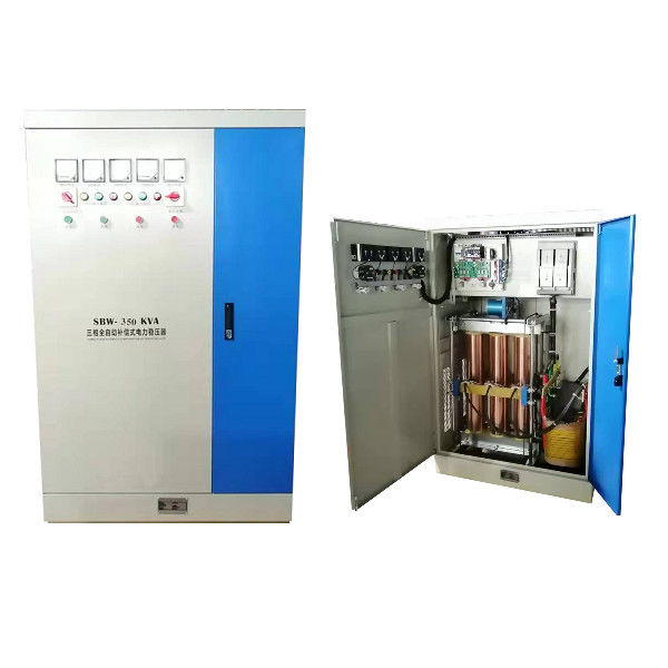 सर्वो मोटर टाइप क्लास एफ इंसुलेशन 350KVA औद्योगिक वोल्टेज स्टेबलाइजर