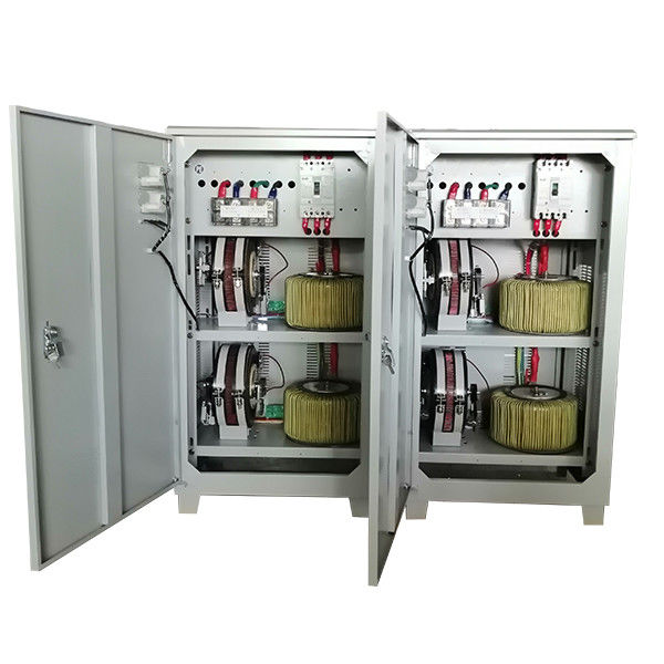 60KVA उच्च परिशुद्धता एकल चरण एल्यूमीनियम / कॉपर का तार स्वचालित वोल्टेज स्टेबलाइजर